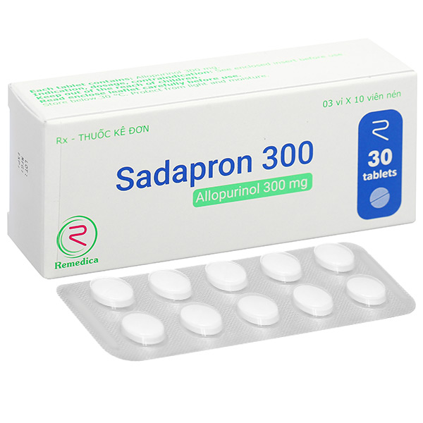 Sadapron 300 điều trị chứng tăng acid uric máu