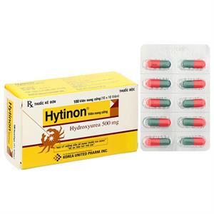 Hytinon 500mg chỉ định điều trị bạch cầu mạn tính dòng tủy