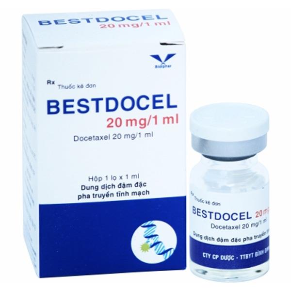 Dung dịch pha truyền Bestdocel 20mg/1ml điều trị ung thư vú, phổi