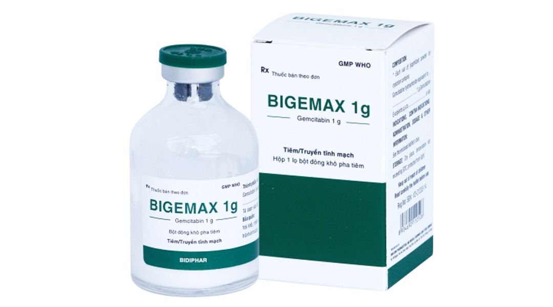 Bột pha tiêm Bigemax 1g điều trị ung thư phổi, ung thư tụy