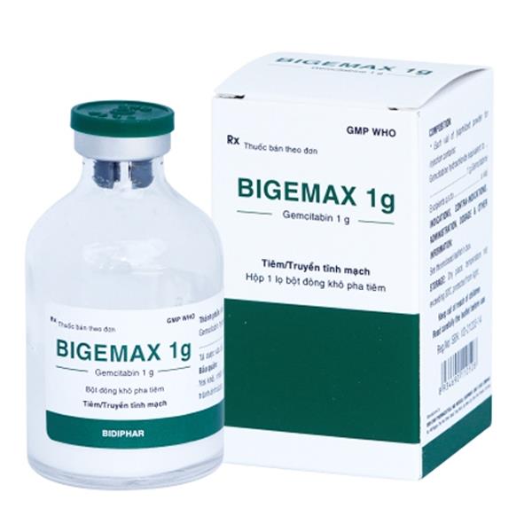 Bột pha tiêm Bigemax 1g điều trị ung thư phổi, ung thư tụy