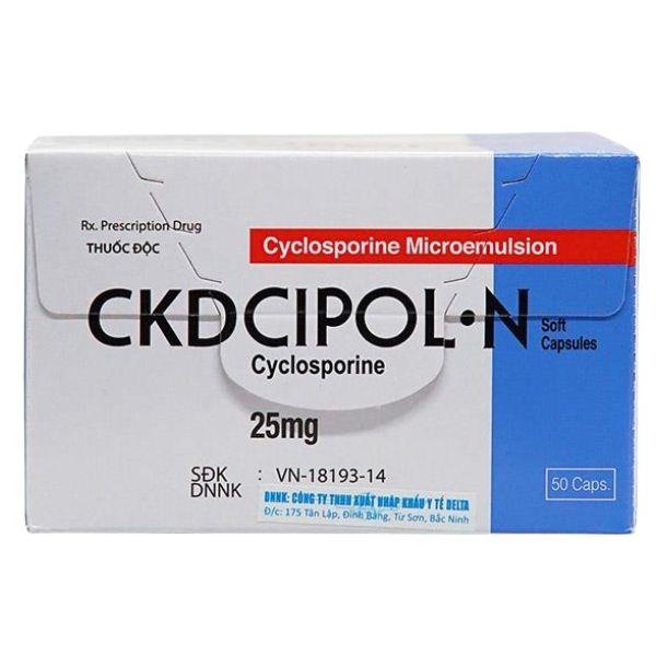 Ckdcipol-N 25mg ngăn ngừa thải bỏ mảnh ghép trong ghép tạng