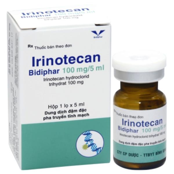Dung dịch pha tiêm Irinotecan Bidiphar 100mg/5ml điều trị ung thư