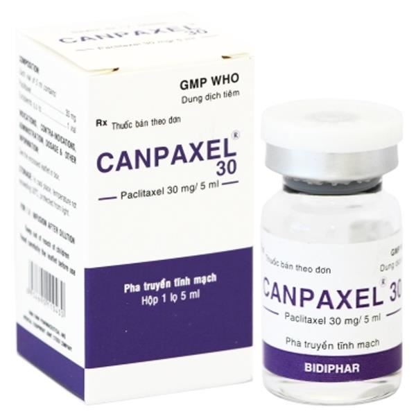 Dung dịch tiêm Canpaxel 30mg/5ml điều trị ung thư buồng trứng, vú