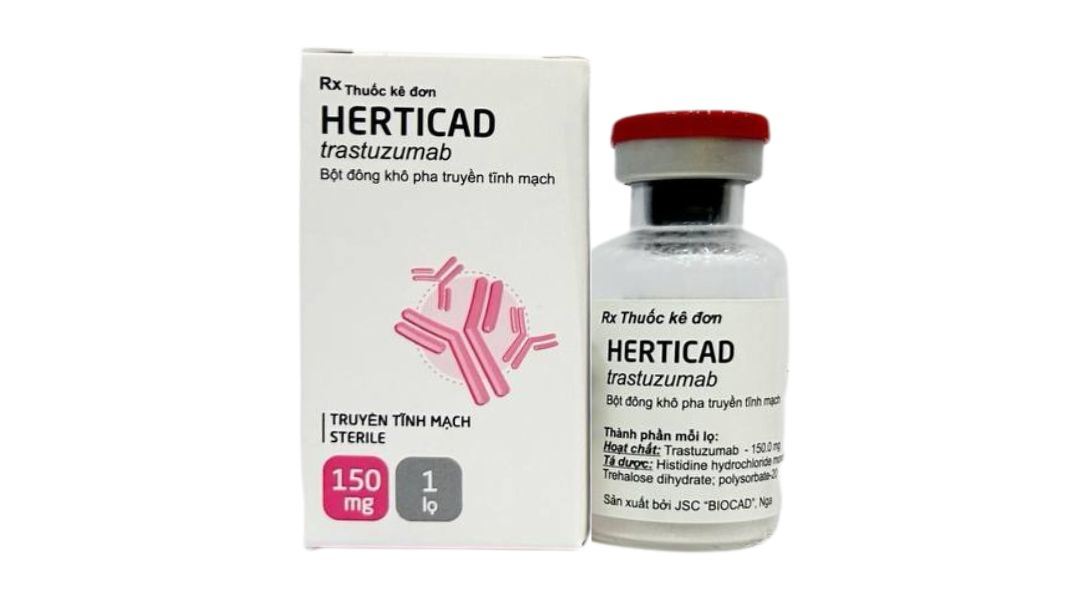 Bột pha tiêm Herticad 150mg chỉ định điều trị ung thư vú di căn (MBC)