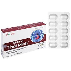 Bình Vị Thái Minh hỗ trợ giảm viêm loét dạ dày hộp 20 viên