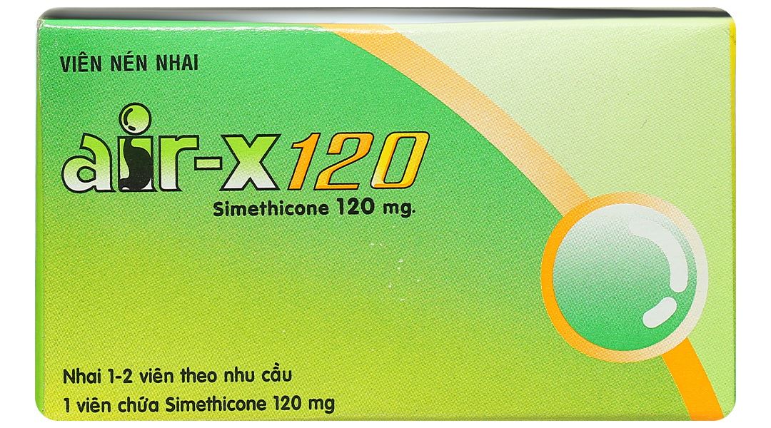 Viên nhai Air-X 120 hỗ trợ điều trị các triệu chứng đầy hơi