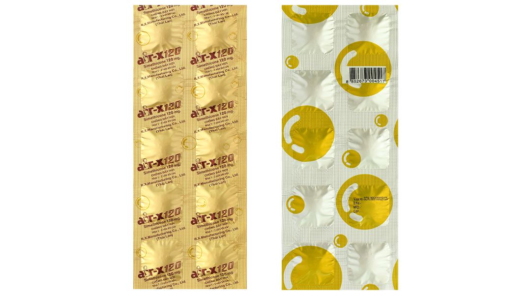 Viên nhai Air-X 120 hỗ trợ điều trị các triệu chứng đầy hơi