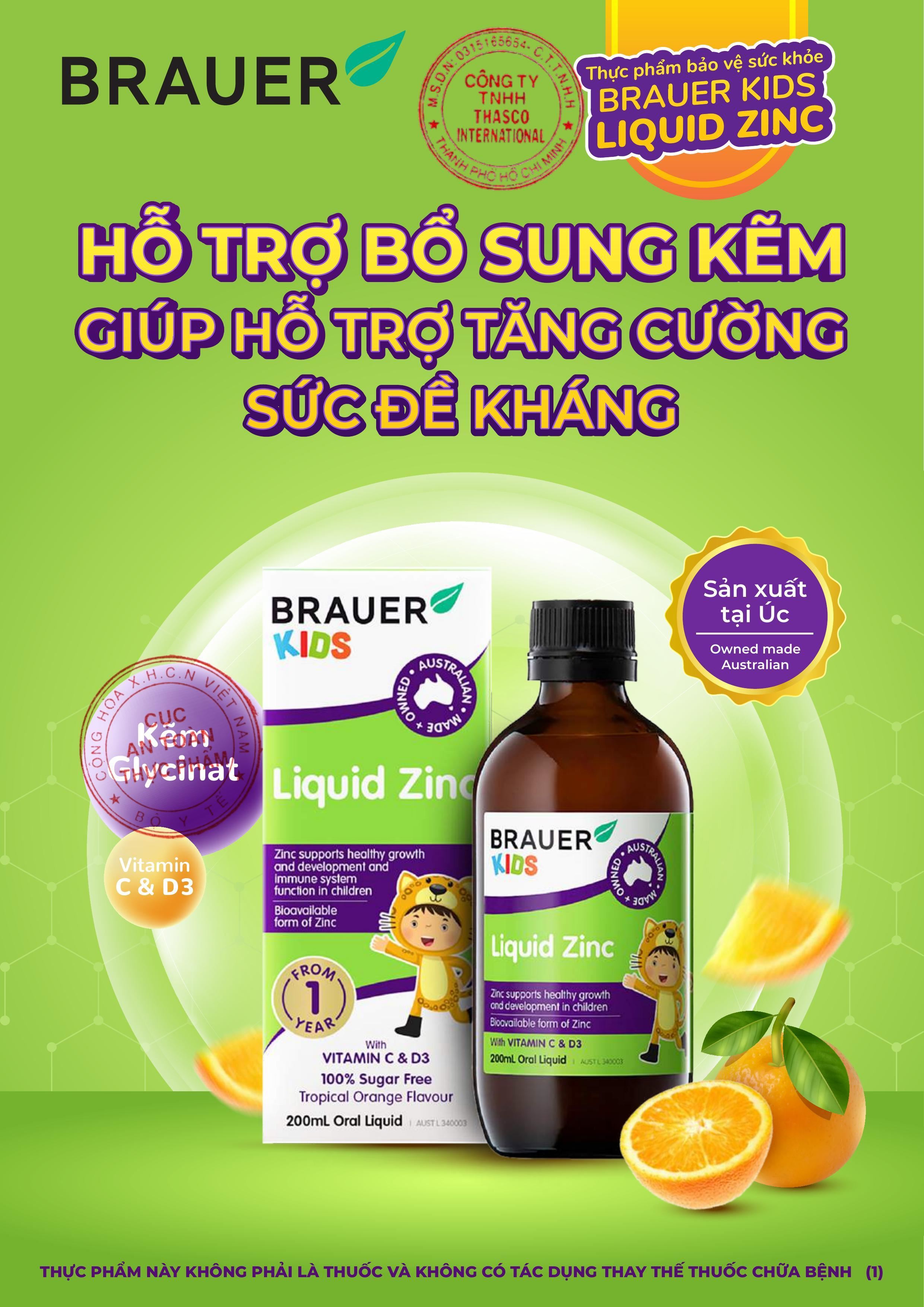 Brauer Baby & Kids Liquid Zinc 200ml