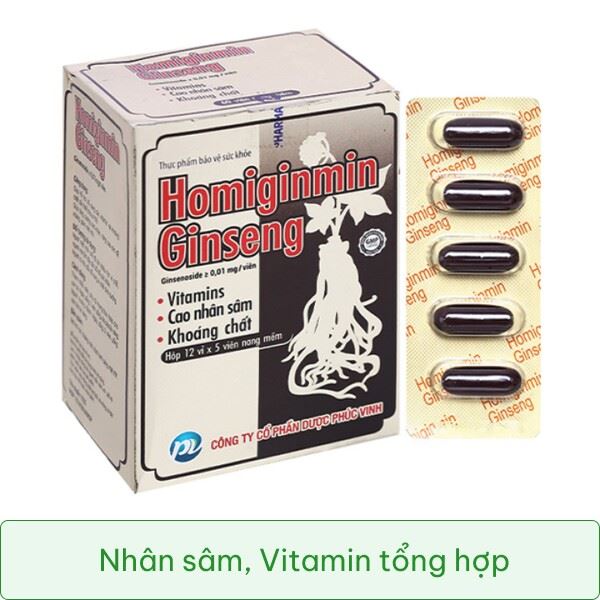 Homiginmin Ginseng Pv hộp 60 viên