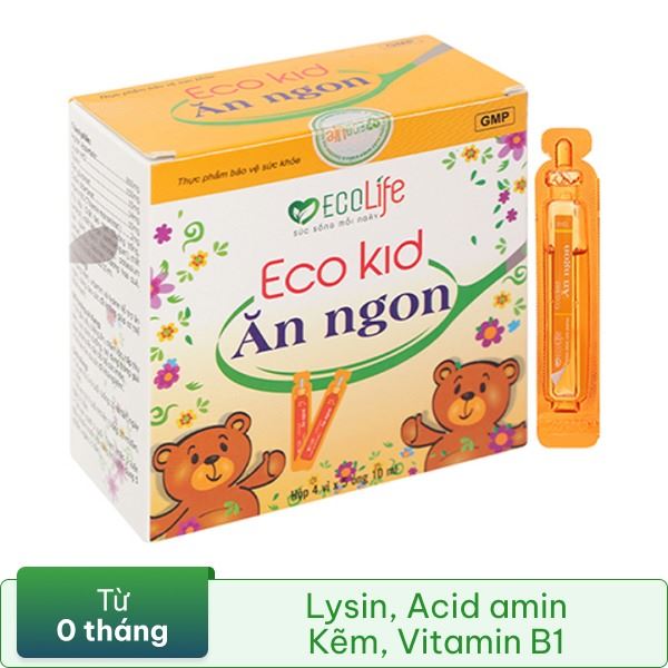Thực phẩm bảo vệ sức khỏe Ecolife Eco Kid Ăn Ngon Hộp 20 ống x 10ml
