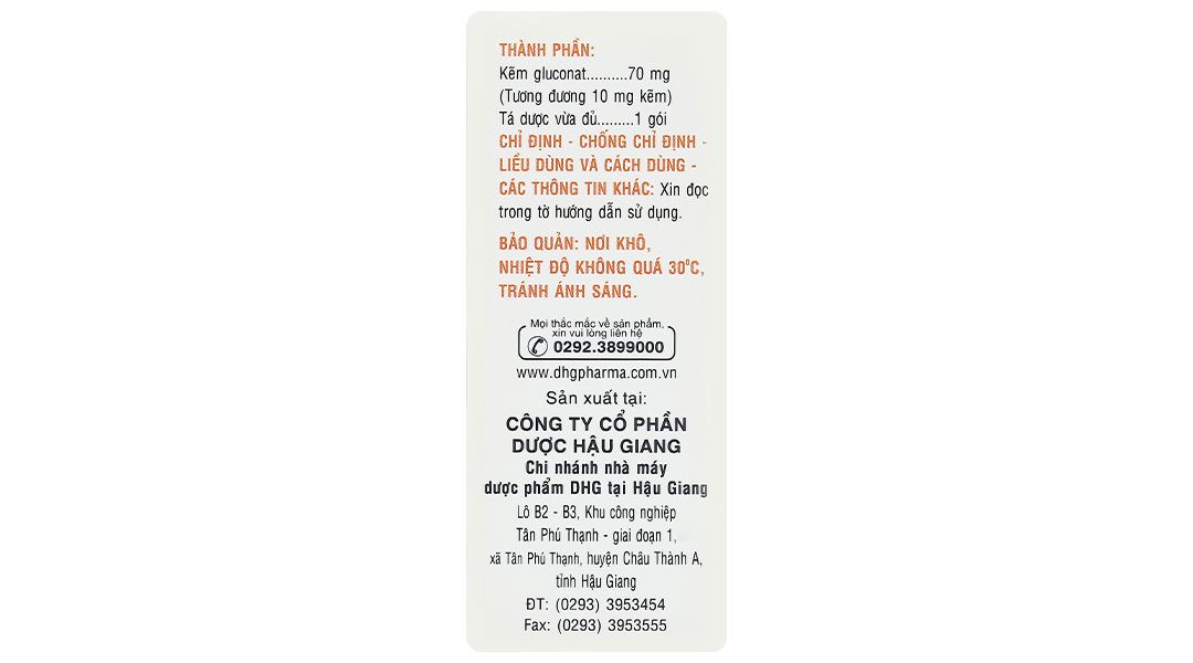 Cốm pha hỗn dịch uống Unikids Zinc 70 trị tiêu chảy cấp và mạn tính