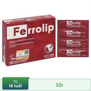 Thực phẩm bảo vệ sức khỏe Ferrolip hộp 20 gói