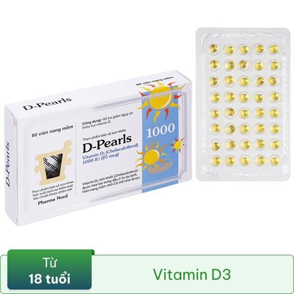 Viên Uống Bổ Sung Vitamin D3 Pharma Nord D-Pearls