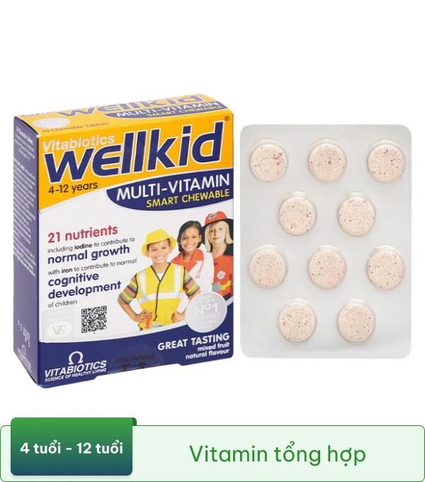 Viên Nhai Bổ Sung Multivitamins Vitabiotics Wellkid Multi-Vitamin Smart Chewable