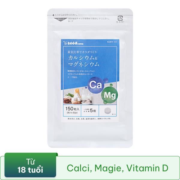 Viên uống hỗ trợ cơ xương khớp Seedcoms Canxi+Magie