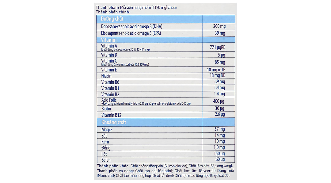 Viên Uống Cung Cấp Vitamin Và Khoáng Chất Cho Mẹ Bầu Elevit Dha Prenancy (Hộp 30 Viên)