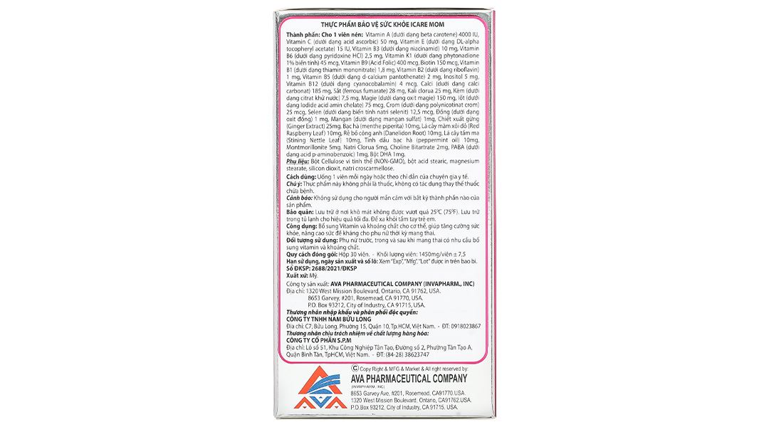 Thực phẩm bảo vệ sức khoẻ Icare Mom