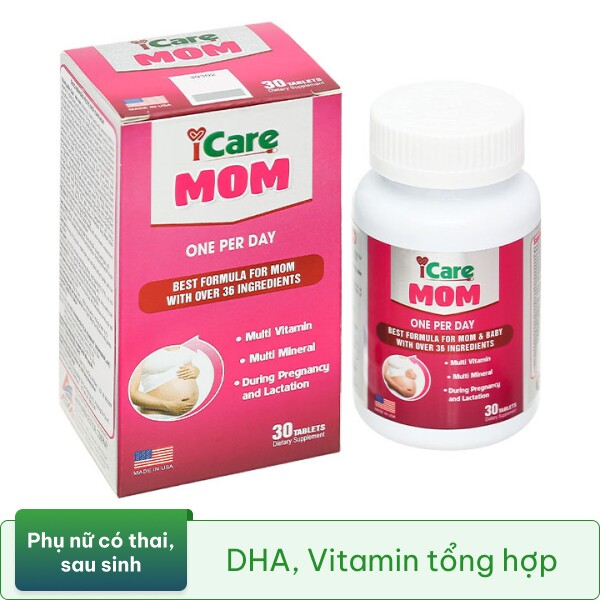 Thực phẩm bảo vệ sức khỏe Icare Mom lọ 30 viên