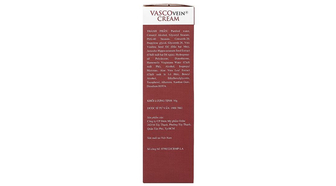 Kem Bôi Giãn Tĩnh Mạch Vascovein Tuýp/50Gam