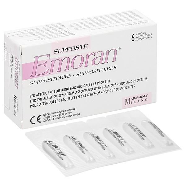 Viên Đặt Trĩ Supposte Emoran Hộp/6 Viên