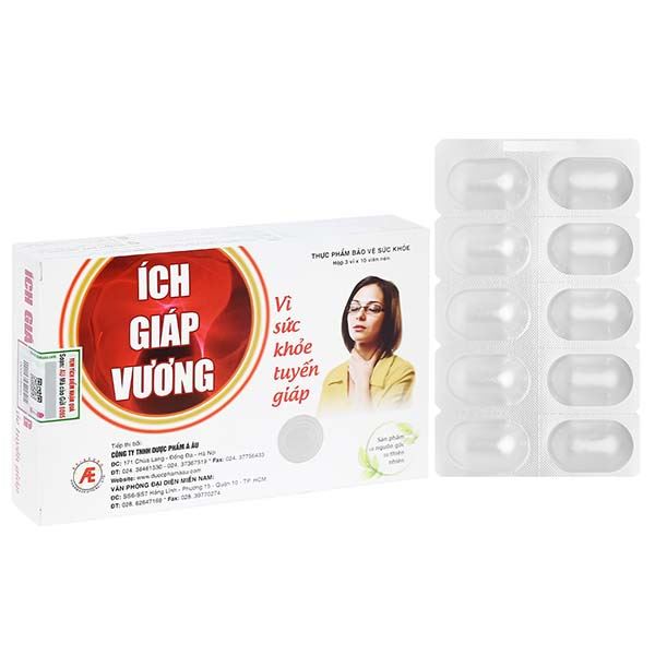 Thực phẩm bảo vệ sức khỏe Ích Giáp Vương hộp 30 viên