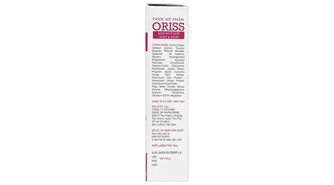 Kem Oriss Soft & Heal giảm nứt nẻ gót chân