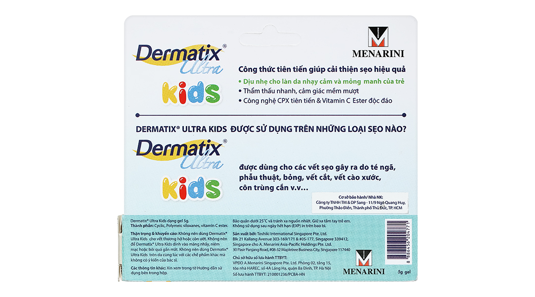 Gel Dermatix Ultra Kids trị sẹo cho bé