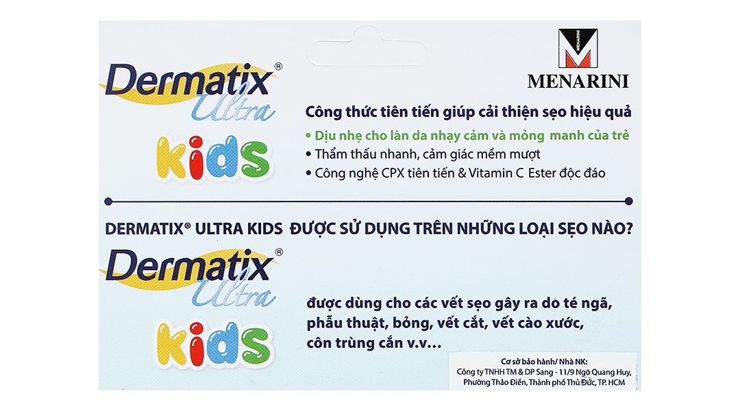 Gel Dermatix Ultra Kids trị sẹo cho bé