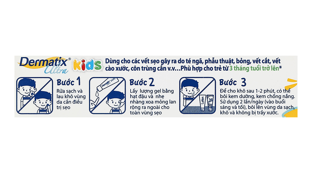 Gel Dermatix Ultra Kids trị sẹo cho bé