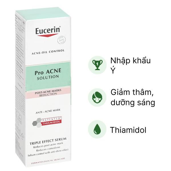 Serum Eucerin Pro Acne Solution giúp giảm thâm mụn, dưỡng sáng da