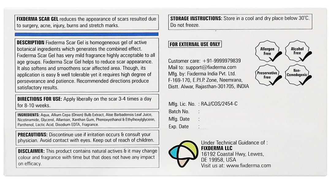 Gel Fixderma Scar giúp làm mờ sẹo
