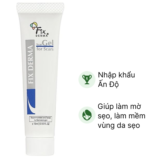 Gel Fixderma Scar giúp làm mờ sẹo tuýp 15ml