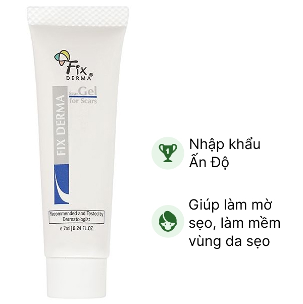 Gel Fixderma Scar giúp làm mờ sẹo tuýp 7ml
