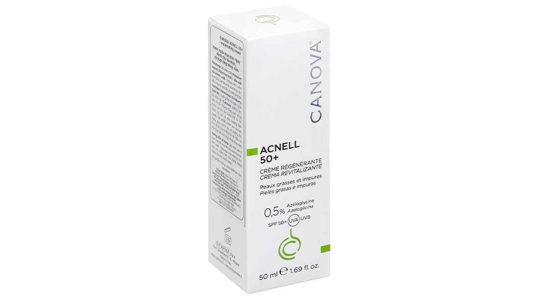 Kem Canova Acnell 50+ - Replenishing Cream hỗ trợ giảm mụn ban ngày