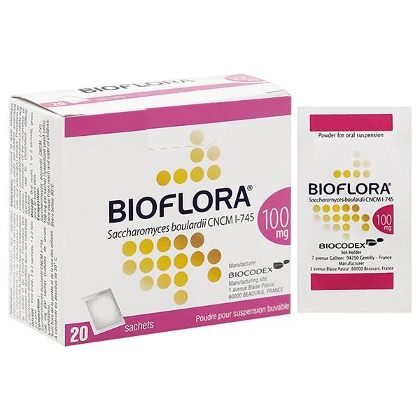 Bột pha hỗn dịch uống Bioflora 100mg ngừa và điều trị tiêu chảy