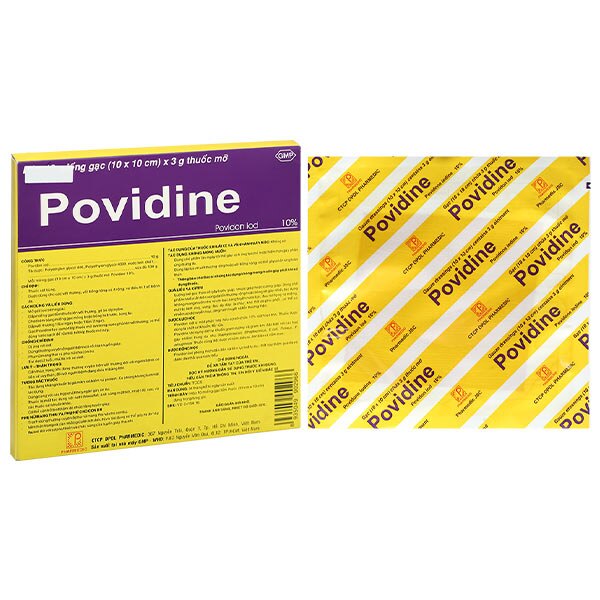 Gạc Povidine iodine 10% sát trùng vết thương