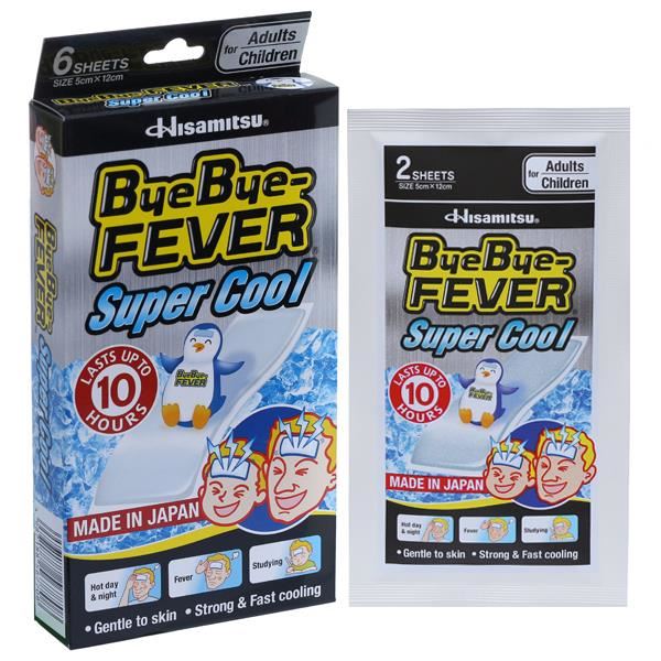 Miếng dán hạ sốt ByeBye Fever Super Cool giúp mát lạnh nhanh và mạnh (3 gói  x 2 miếng) - 10/2025 |nhathuocankhang.com