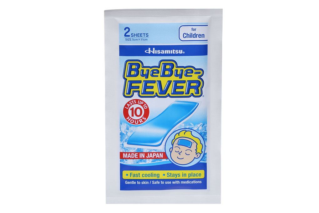 Miếng dán hạ sốt ByeBye Fever giúp làm mát, hạ nhiệt, giảm sốt cho trẻ