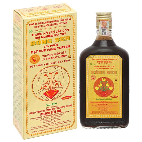 Dung dịch uống Bông Sen hỗ trợ cắt cơn cai nghiện ma túy