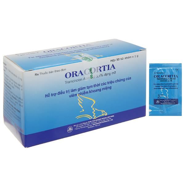 Thuốc mỡ Oracortia 0.1% trị viêm nhiễm khoang miệng