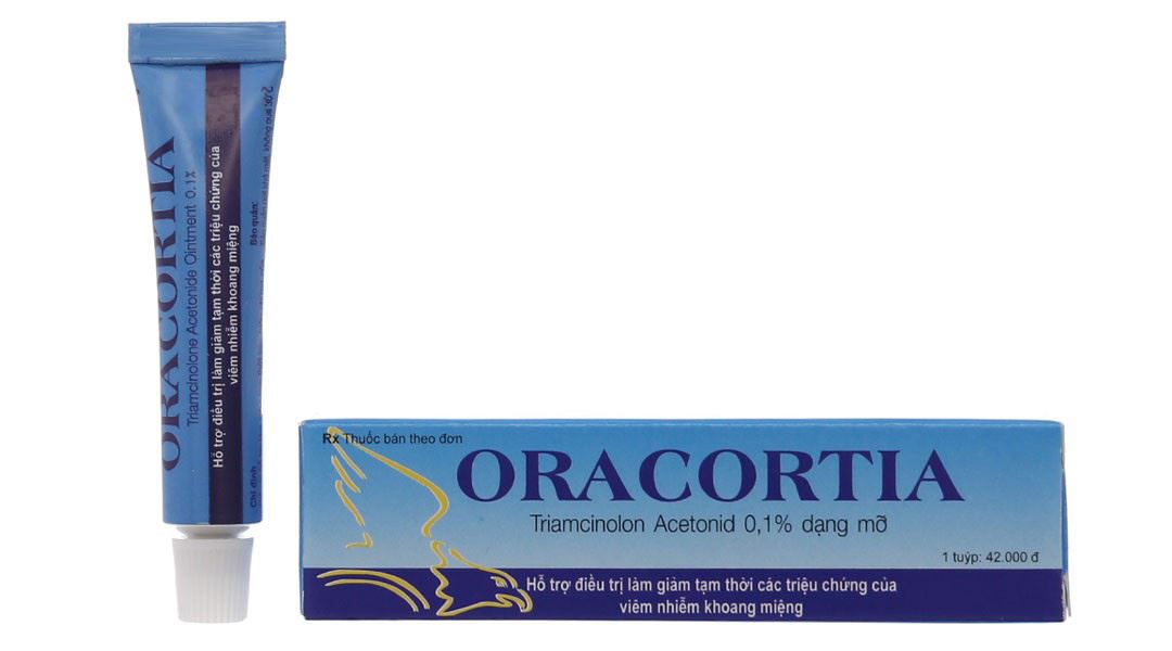 Thuốc mỡ Oracortia 0.1% trị viêm nhiễm khoang miệng