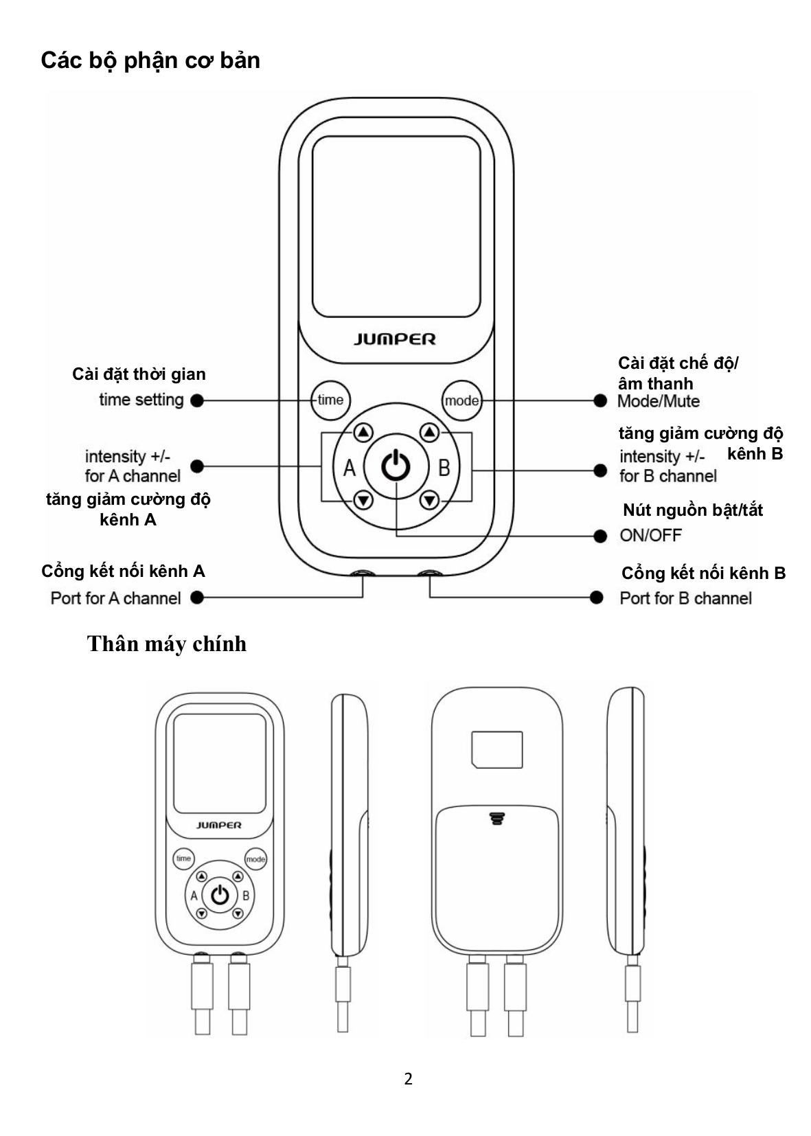 Máy massage toàn thân xung điện trị liệu Tens Jumper JPD-ES210 - 14