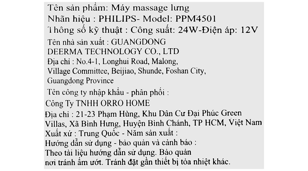 Máy massage lưng Philips PPM4501 - 9