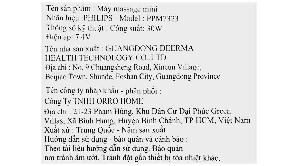 Máy massage toàn thân cầm tay Philips PPM7323 - 9