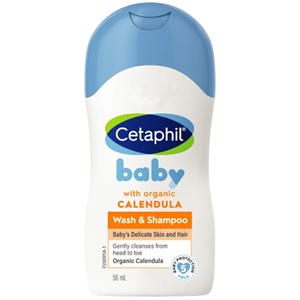 SỮA TẮM GỘI CETAPHIL BABY WASH &SHAMPOO CALENDULA 50ML_ KM