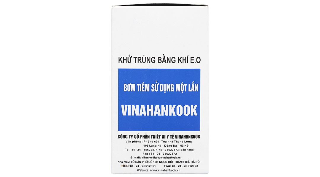 Bơm tiêm sử dụng một lần Vinahankook 1ml/cc 26G x 1/2’’