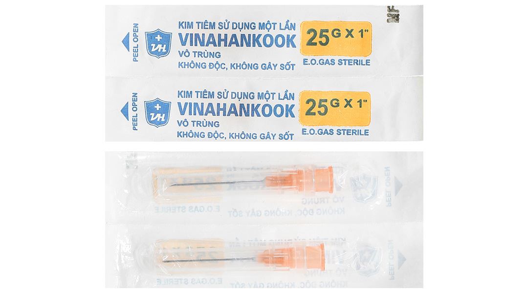 Đầu kim tiêm sử dụng một lần Vinahankook 25G x 1’’