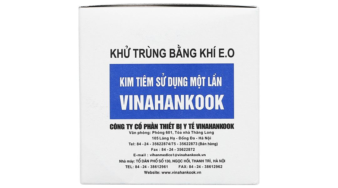 Đầu kim tiêm sử dụng một lần Vinahankook 25G x 1’’