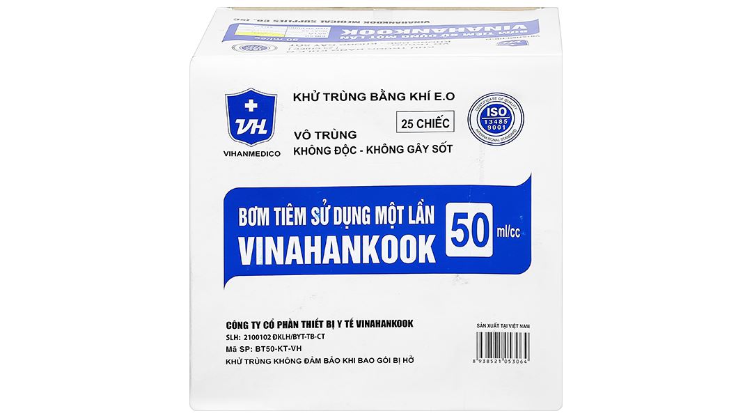 Bơm tiêm cho ăn sử dụng một lần Vinahankook 50ml/cc